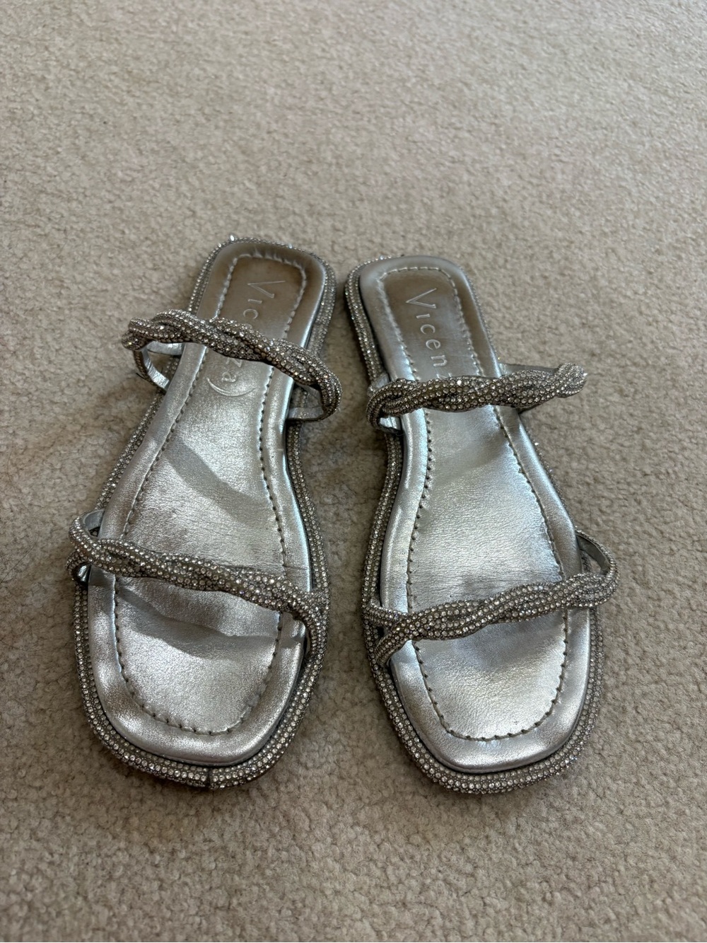 Vicenza Rhinestone Sandals - Picture 2 of 3